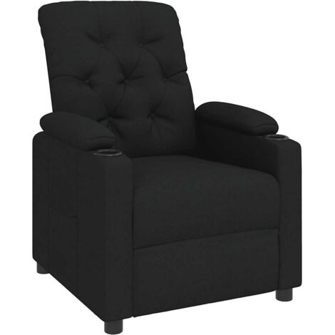 Fauteuil inclinable，Chaise confortable，Siège Noir Tissu GDSVW28942 (1/5)