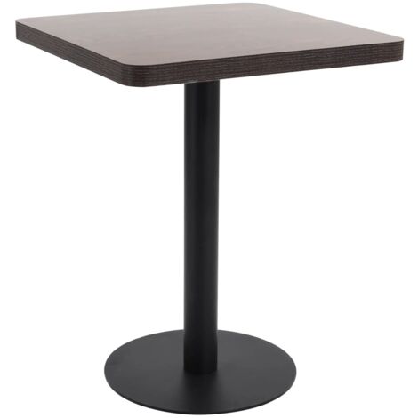 Table de bistro Table haute Table de café Marron foncé 60x60 cm MDF XRKJ934396 (1/5)