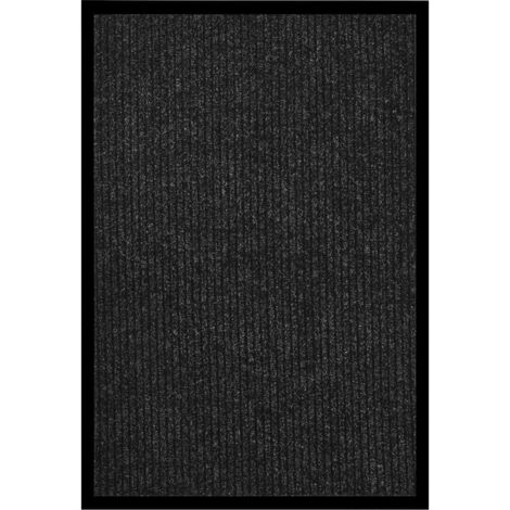 Paillasson,Tapis d'entrée,Tapis de Porte Intérieur et Extérieur rayé Anthracite 80x120 cm VDVM177360 (1/5)