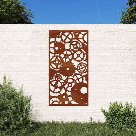 Décoration murale jardin,Ornement mural extérieur,Original 105x55 cm design de roue dentée CNEI782174 (1/5)