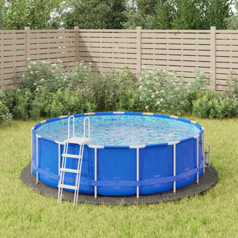 Bâche de piscine, Abri de piscine, Housse Protection gris clair Ø366 cm géotextile polyester DYHB198064 (1/5)