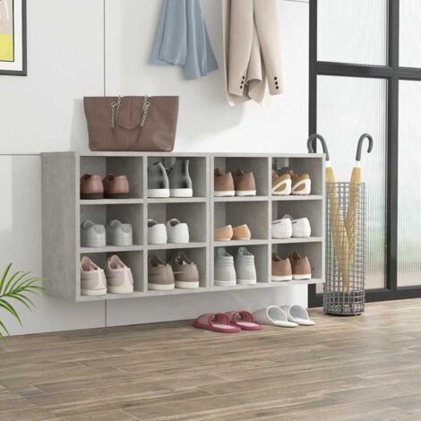 Armoires à chaussures 2 pcs Meuble à chaussures Étagère de rangement Gris béton 52,5x30x50 cm RTJEX653867 (1/5)