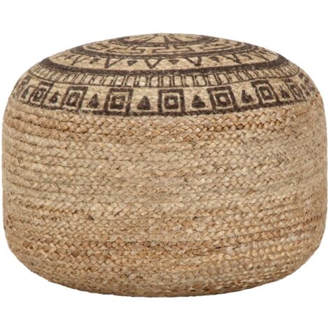 Pouf fait à la Poufs,Tabouret basse,Repose-pieds Marron 45 x 30 cm Jute CNENE239960 (1/3)
