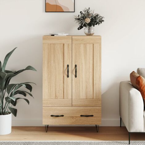 Buffet haut  Bahut haut  Meuble de Rangement pour Salon, Salle à Manger, Cuisine chêne sonoma 69,5x31x115 cm bois d'ingénierie XZZ278801 (1/5)