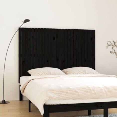 Tête de lit murale,Panneau de lit,Décoration murale Noir 166x3x110 cm Bois massif de pin XZZ29019 (1/5)