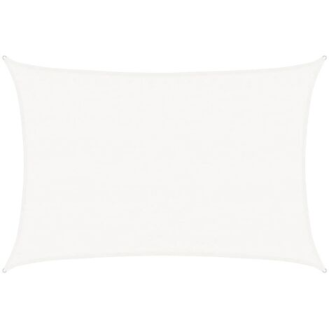 Voile d'ombrage - Toile d'ombrage - Auvent Imperméable - UV Protection pour Terrasse Jardin Extérieur - 160 g/m² Blanc 3,5x4,5 m PEHD XDNXN50046 (1/5)
