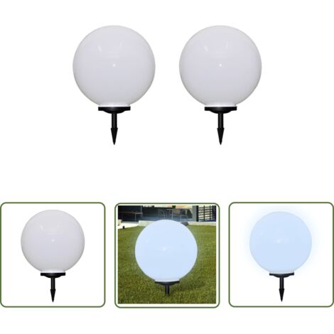 The Living Store 2 pcs Lampes d'allée d'extérieur à LED 50 cm et piquet au sol - Lampe Solaire - Lampadaire Solaire - Éclairage Extérieur - Décoration Jardin - Luminaire Extérieur (1/5)