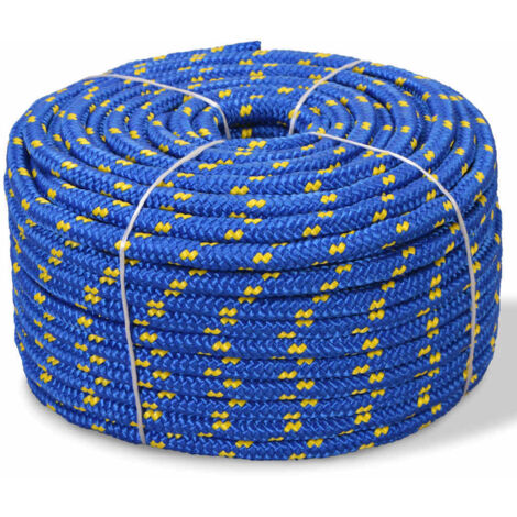 Corde de bateau,Cordage,Ligne de remorquage pour Kayak et Canoë Polypropylène 6 mm 100 m Bleu RIJMHX13817498 (1/2)