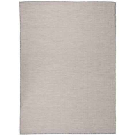Tapis à tissage plat d'extérieur, Tapis de jardin, Balcon 200x280 cm Taupe FYH31588 BonneVie (1/5)