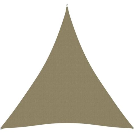 Voile de parasol,Voile d'ombrage pour Jardin Balcon en Tissu Oxford triangulaire 3x4x4 m Beige -10013 (1/5)