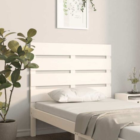 Tête de lit,Panneau de lit,Design industriel,Pour Lit adulte Blanc 75x3x80 cm Bois massif de pin XZZ46392 (1/5)