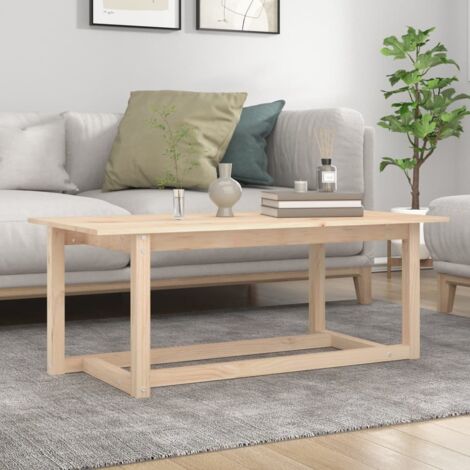 Furniture Limited - Table basse 110x55x45 cm Bois massif de pin (1/5)