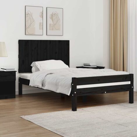 Tête de lit murale,Panneau de lit,Décoration murale Noir 108x3x60 cm Bois massif de pin XZZ64540 (1/5)
