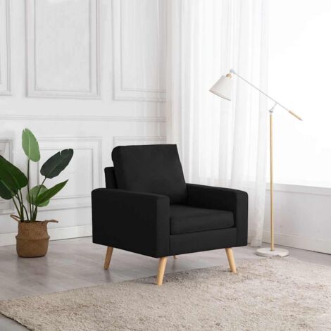 Fauteuil,Fauteuil Salon,Chaise Loisir et ReposSiège Noir Tissu FNNF885162 (1/5)