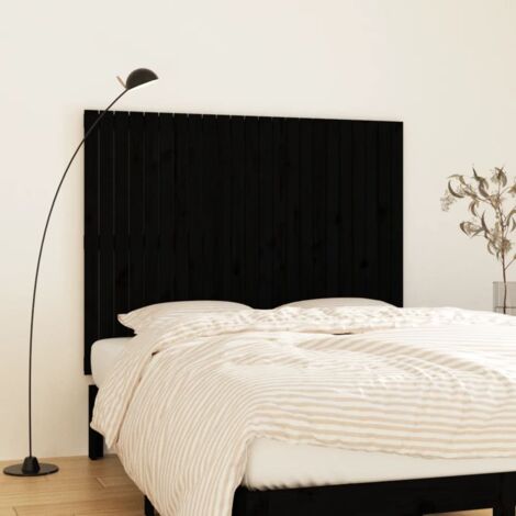 Tête de lit murale，Panneau de lit，Décoration murale Noir 146,5x3x110 cm Bois massif de pin XZZ41989 (1/5)