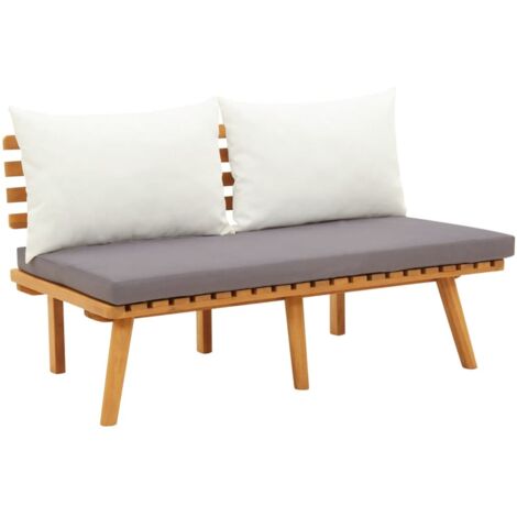 Banc de jardin  Banquette de jardin  Siège/Chaise avec coussins 115 cm Bois solide d'acacia BTEB99506 (1/5)