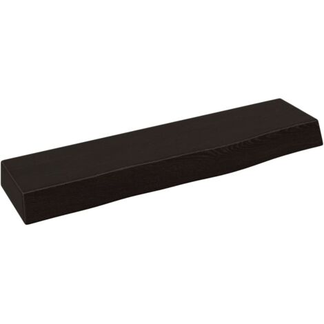 Étagère murale Étagères Murales Flottantes de Rangement gris foncé 40x10x4 cm bois chêne massif traité BRZH982924 (1/4)