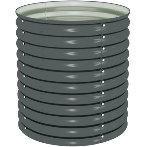 Lit surélevé de jardin,Jardinière,Pot de Fleurs 80x80x81 cm Acier galvanisé Gris XZZZ693514 (1/5)