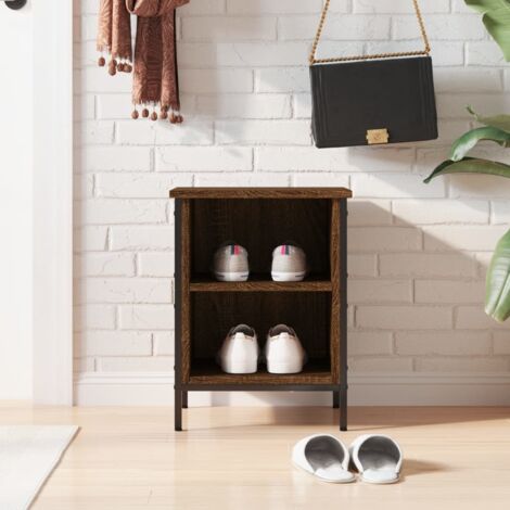 Armoire à chaussures Meuble à chaussures Étagère de rangement chêne marron 38x35x50 cm bois d'ingénierie XZZZ515200 (1/5)