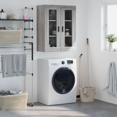 Armoire murale Meuble de rangement Armoire suspendue sonoma gris 69,5x34x90 cm XZZZ606842 (1/5)
