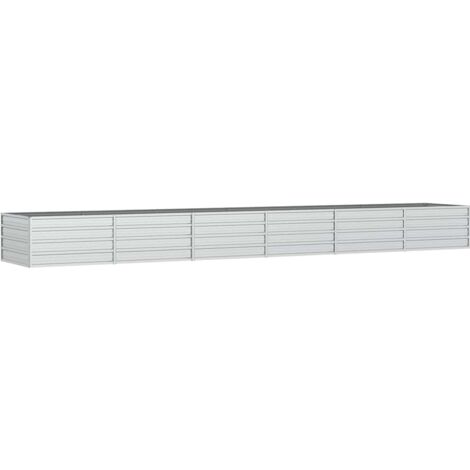 Lit surélevé de jardin,Jardinière,Pot de Fleurs 480x80x45 cm Acier galvanisé Argenté XZZZ711986 (1/5)