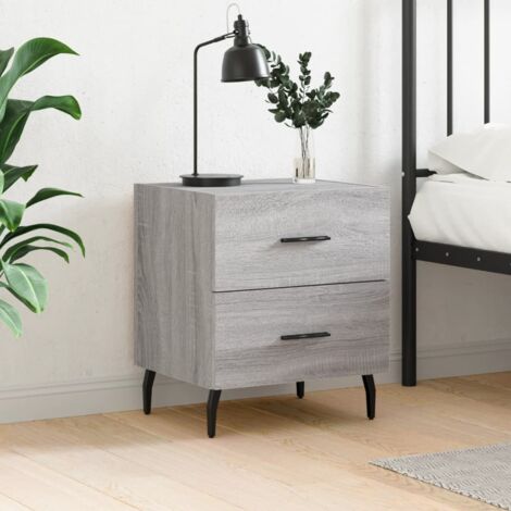 Table de chevet Table d'appoint Table de nuit pour Salon Chambre gris sonoma 40x35x47,5 cm bois d’ingénierie XRKJ151246 (1/5)