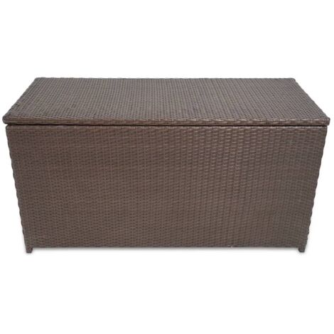 INLIFE Boîte de rangement de jardin Marron 120x50x60 cm Résine tressée (1/5)