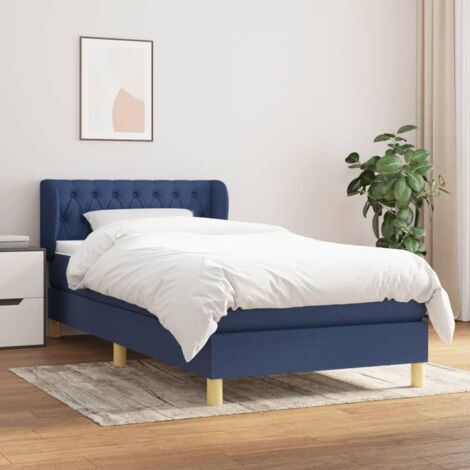 Lit Adulte - Lit à sommier tapissier avec matelas- Lit double - Meuble de Chambre à Coucher - Bleu 120x200 cm Tissu DNXGW8285582 CNIS8285582 (1/5)
