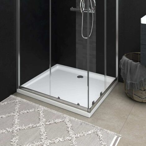Receveur de Douche Antidérapant Moderne rectangulaire ABS Blanc 80x90 cm -Q9552 (1/5)