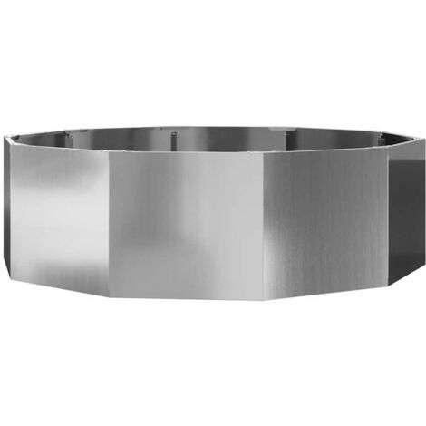 Jardinière Bac à fleurs Argent 120 x 120 x 35 cm Acier galvanisé (1/5)