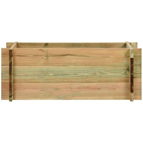 Jardinière  Bac à fleurs surélevée pour légumes Bois de pin imprégné 80 cm (1/5)