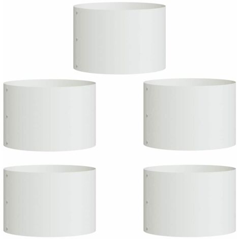 Anneau de jardinière 5 pcs Bac à fleurs Blanc 30 x 30 x 20 cm (1/5)