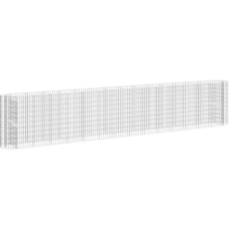 Jardinière Lit surélevé à gabion Fer galvanisé 540x50x100 cm (1/5)