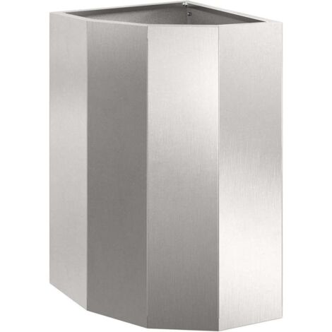 Jardinière Bac à fleurs d'Angle Argent 30 x 30 x 50 cm Acier inoxydable (1/5)