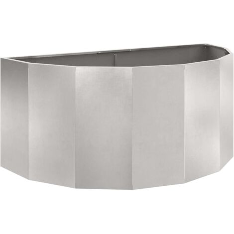 Jardinière Bac à fleurs Argent 120 x 60 x 50 cm Acier inoxydable (1/5)