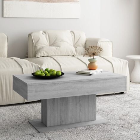 Furniture Limited - Table basse Sonoma gris 96x50x45 cm Bois d'in (1/5)