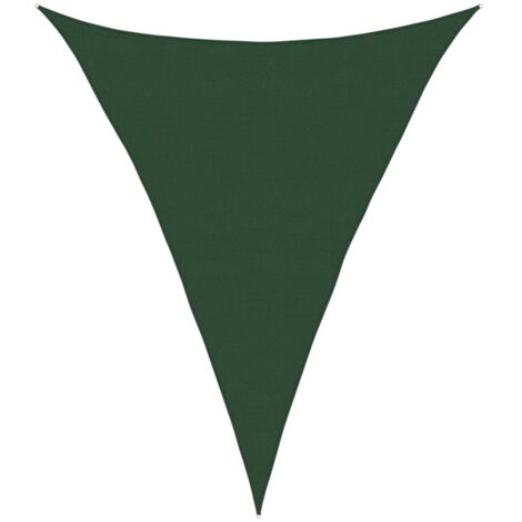 Voile de parasol, Voile d'ombrage, Toile Tendue Parasol protection contre la chaleur 160 g/m² Vert foncé 5x6x6 m PEHD TTF9680 (1/5)