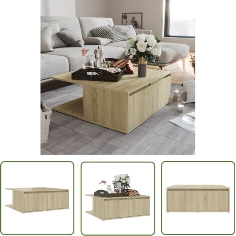 Table basse Chêne sonoma 80x80x31 (1/5)
