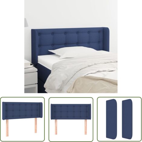 Furniture Limited - Tête de lit avec oreilles Bleu 103x16x78/88 c (1/5)