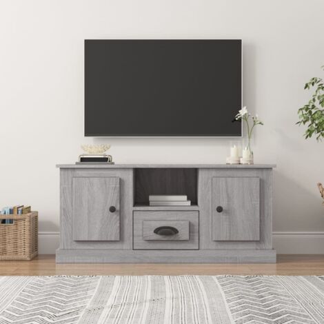 Meuble TV, Banc TV, Support pour Téléviseur, Meuble de Salon Sonoma gris 100x35,5x45 cm bois d'ingénierie YHJ14937 (1/5)