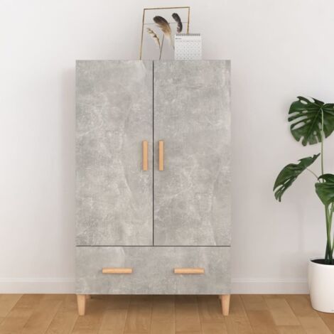 Buffet, Meuble de Rangement, Armoire de Cuisine Gris béton 70x31x115 cm Bois d'ingénierie RDS4434 (1/5)