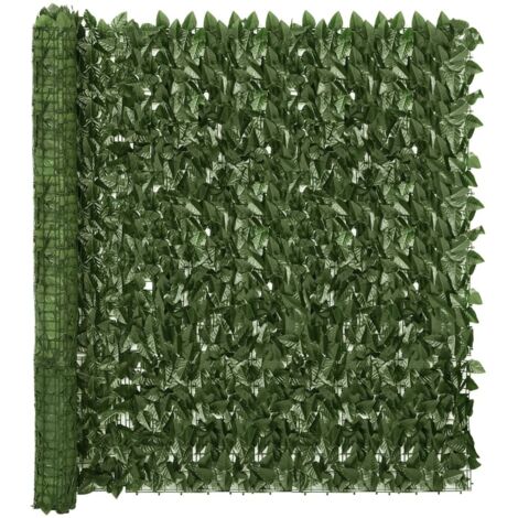 Écran de balcon, Brise vue Pour Balcon avec feuilles vert foncé 500x150 cm GHJ94340 (1/4)