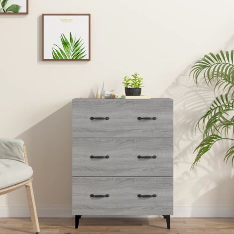 Buffet, Meuble de Rangement, Armoire de Cuisine Sonoma gris 69,5x34x90 cm Bois d'ingénierie RDS2649 (1/5)