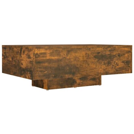Table basse Chêne fumé 85x55x31 cm Bois d'ingénierie (1/5)