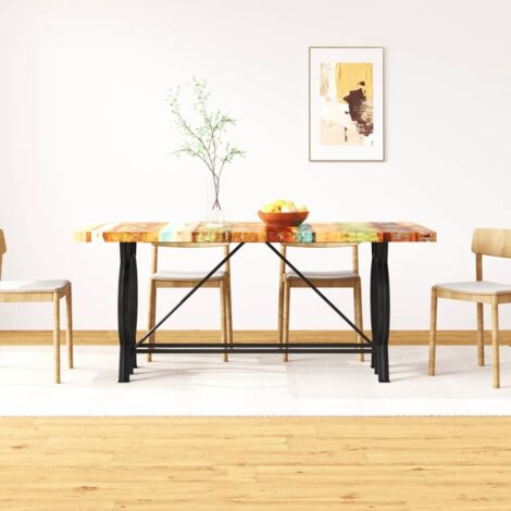 Table de salle à manger, Table à dîner, Table de Cuisine Bois de récupération massif 180 cm BHU7498 (1/5)