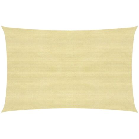 Voile de parasol, Voile d'ombrage, Toile Tendue Parasol protection contre la chaleur 160 g/m² Beige 2x3,5 m PEHD TTF8742 (1/5)