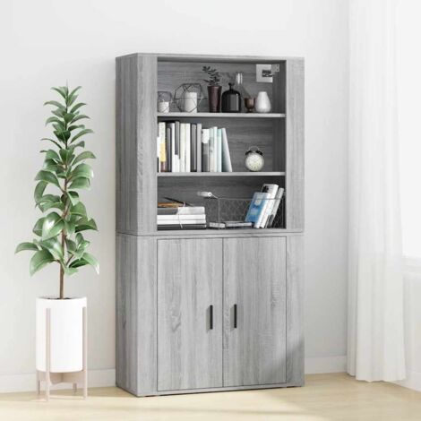 Buffet haut, Meuble de Rangement, Armoire de Cuisine Sonoma gris Bois d'ingénierie RDS4079 (1/5)