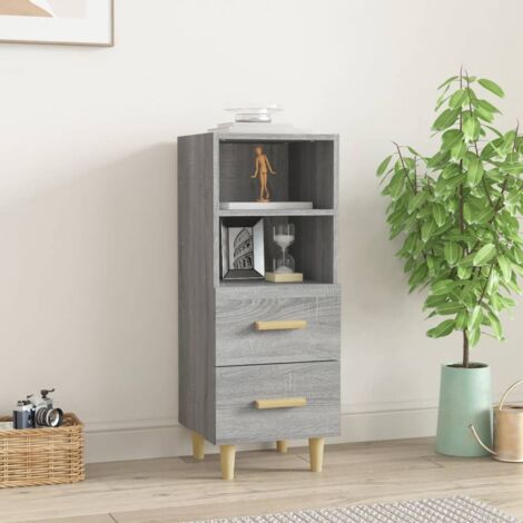 Buffet, Meuble de Rangement, Armoire de Cuisine Sonoma gris 34,5x34x90 cm Bois d'ingénierie RDS9039 (1/5)