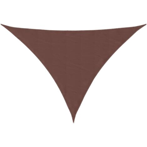 Voile de parasol, Voile d'ombrage, Toile Tendue Parasol protection contre la chaleur Tissu Oxford triangulaire 5x6x6 m Marron TTF5231 (1/5)