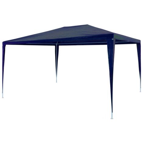 Tente de réception pliable, Barnum Pergola Pavillon Chapiteau Tonnelle de Jardin 3x4 m PE Bleu FCV67359 (1/5)